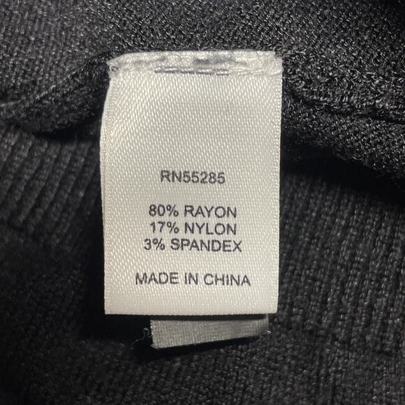 Express Women’s Button Up Fitted Long Sleeve Black Cardigan Sz M Gemstone Button - Picture 6 of 8